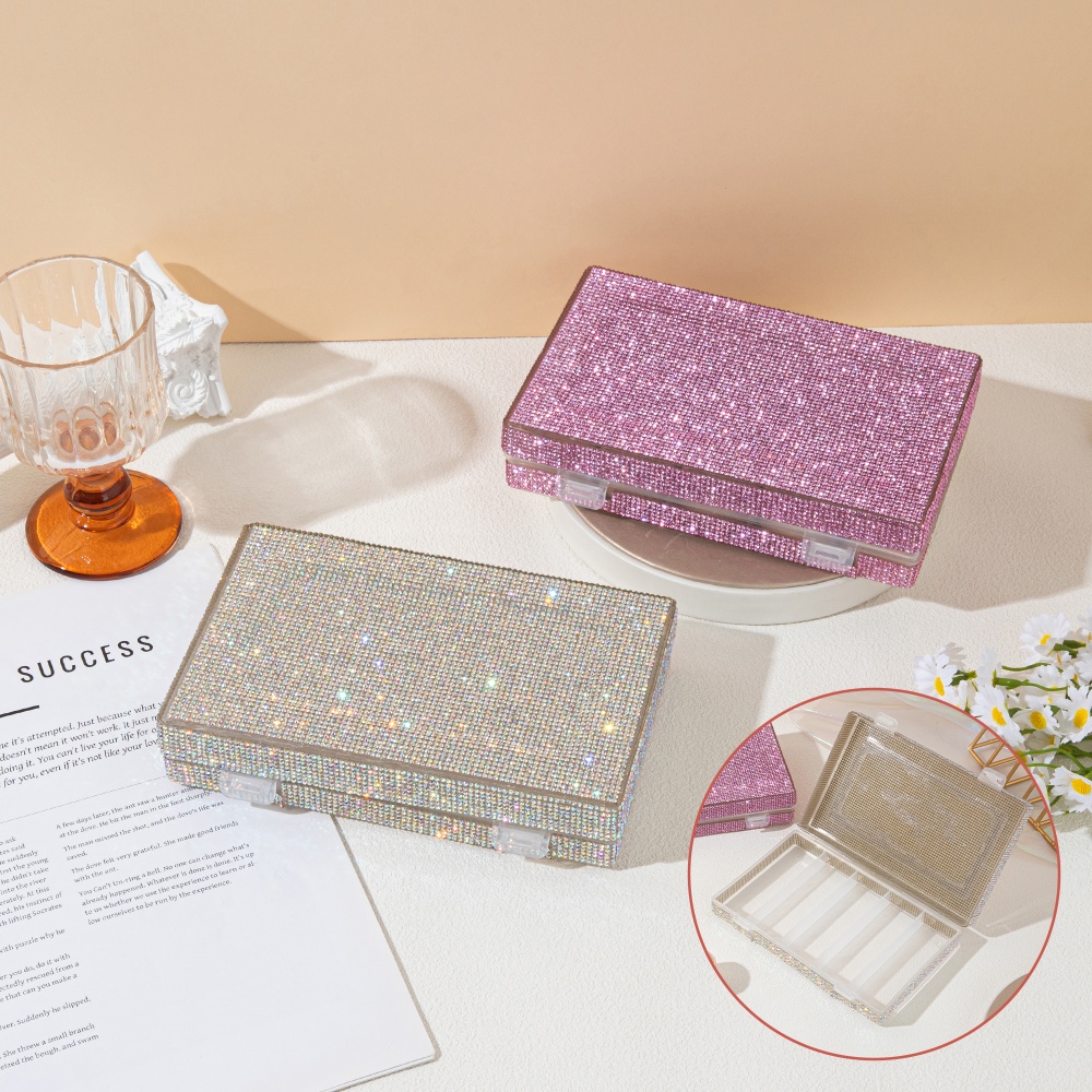 Luxury Skincare Products - Luxury Shiny Rhinestone Storage Box Dual