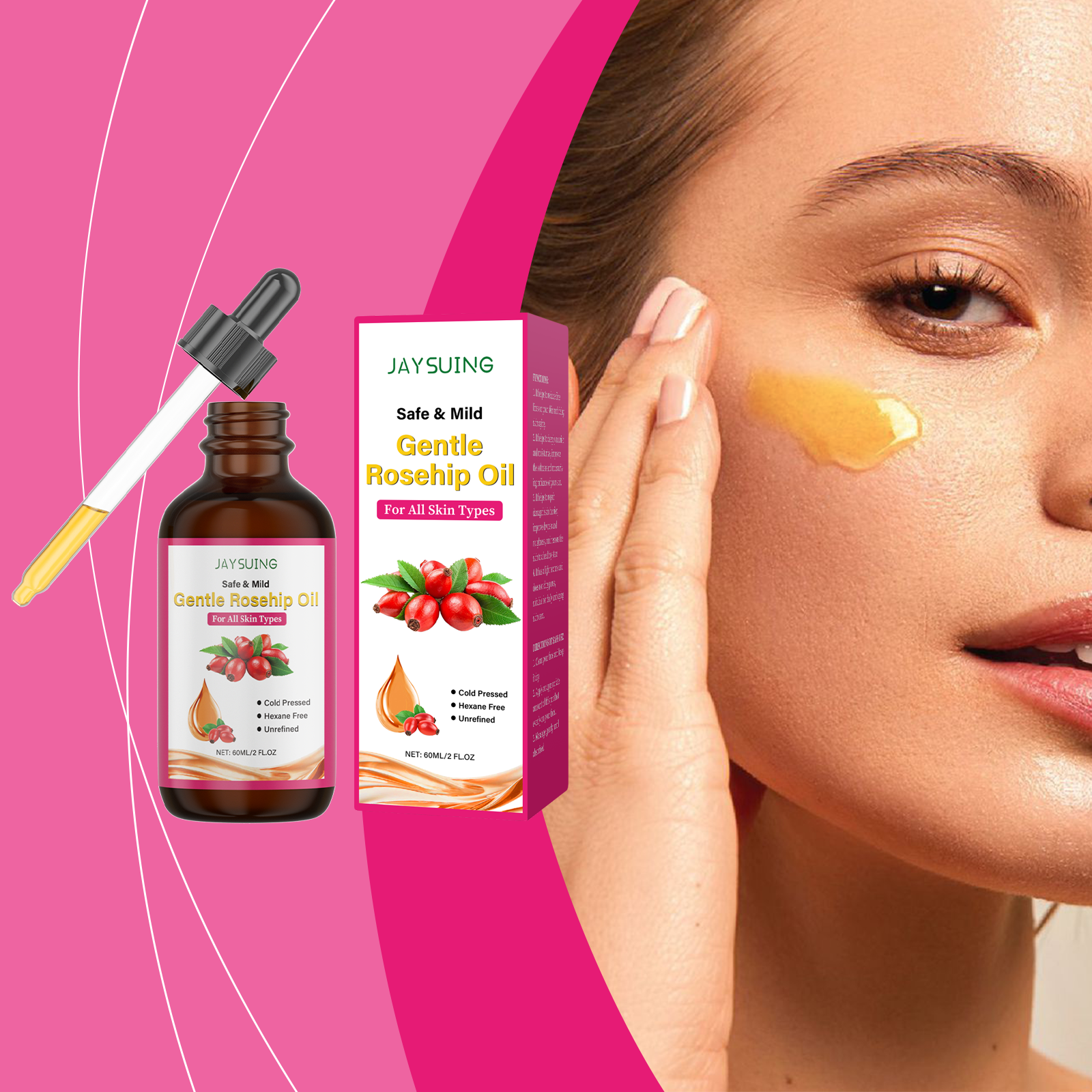 Cold Pressed Rose Hip - Rosehip Seed Oil for Face Cold