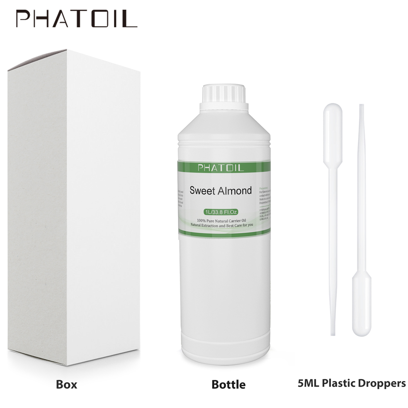 Cold Pressed Rose Hip - PHATOIL 1000ml Sweet Almond Oil Cold