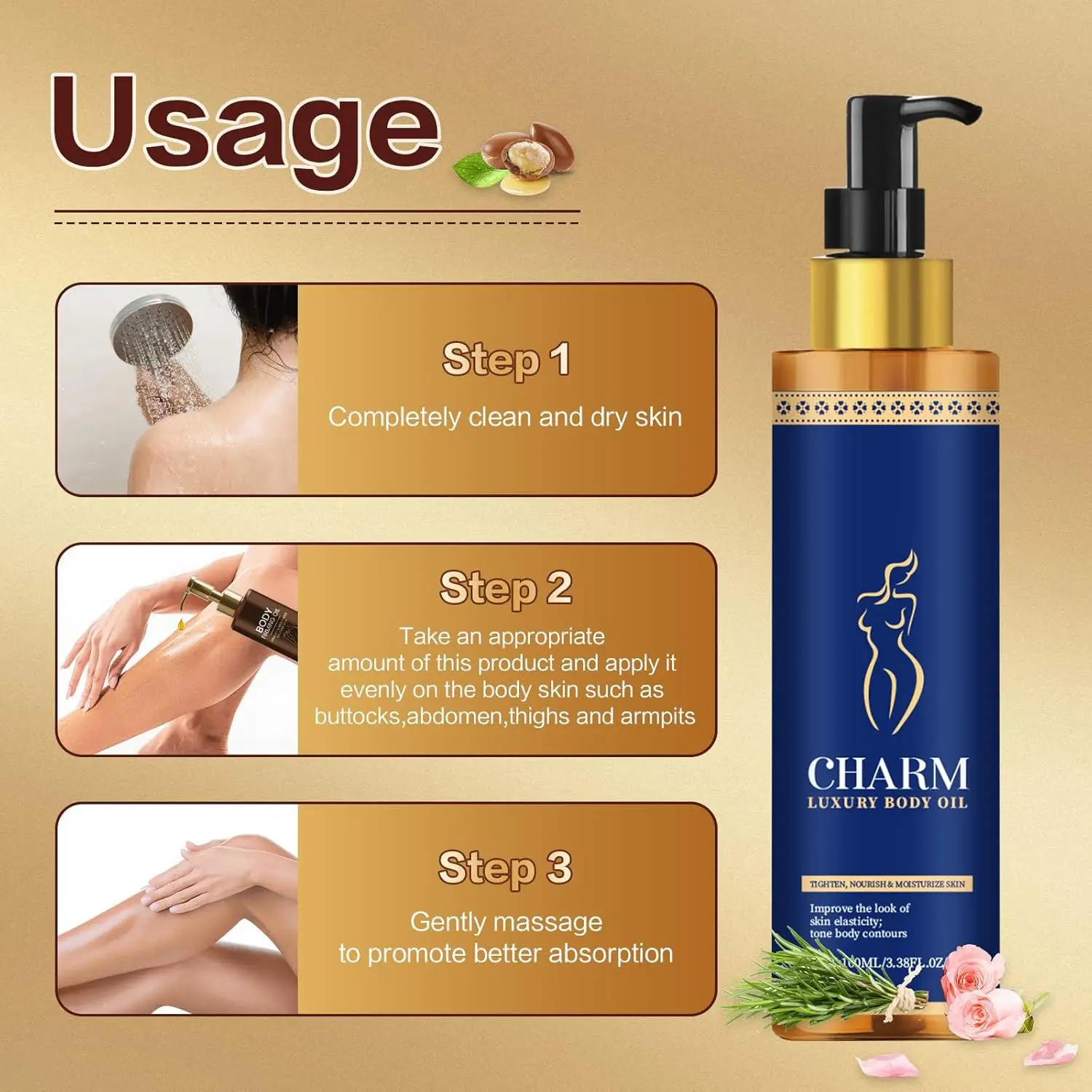 Firming Body Oil Luxury Body O - Luxury Skincare Line ulasan dan harga