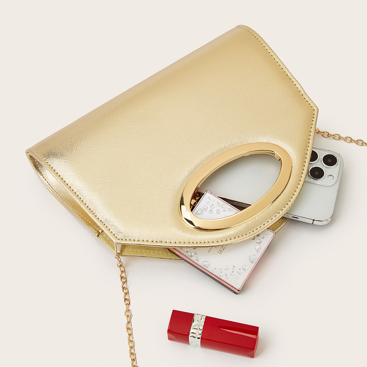 Women's Evening Bag, Gold Colo - Luxury Skincare Products ulasan dan harga