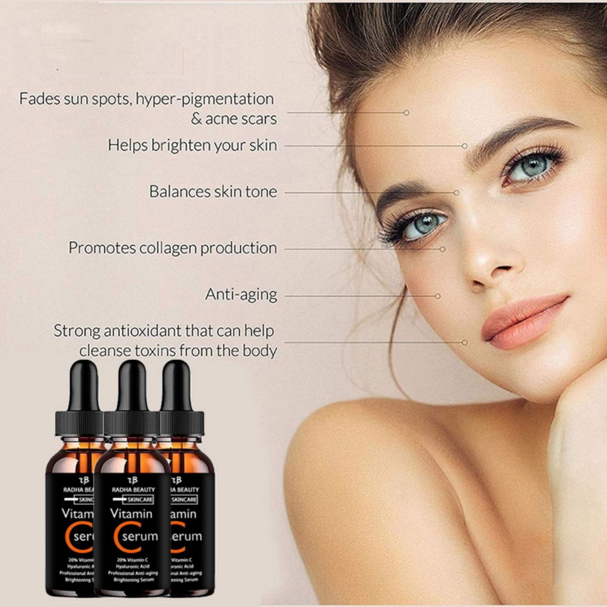 Vitamin C serum Face Serum Lon - Growth Factor Serum ulasan dan harga
