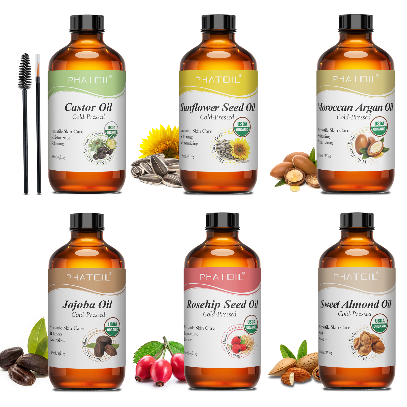 PHATOIL 118ml Organic Face Oil - Cold Pressed Rose Hip ulasan dan harga