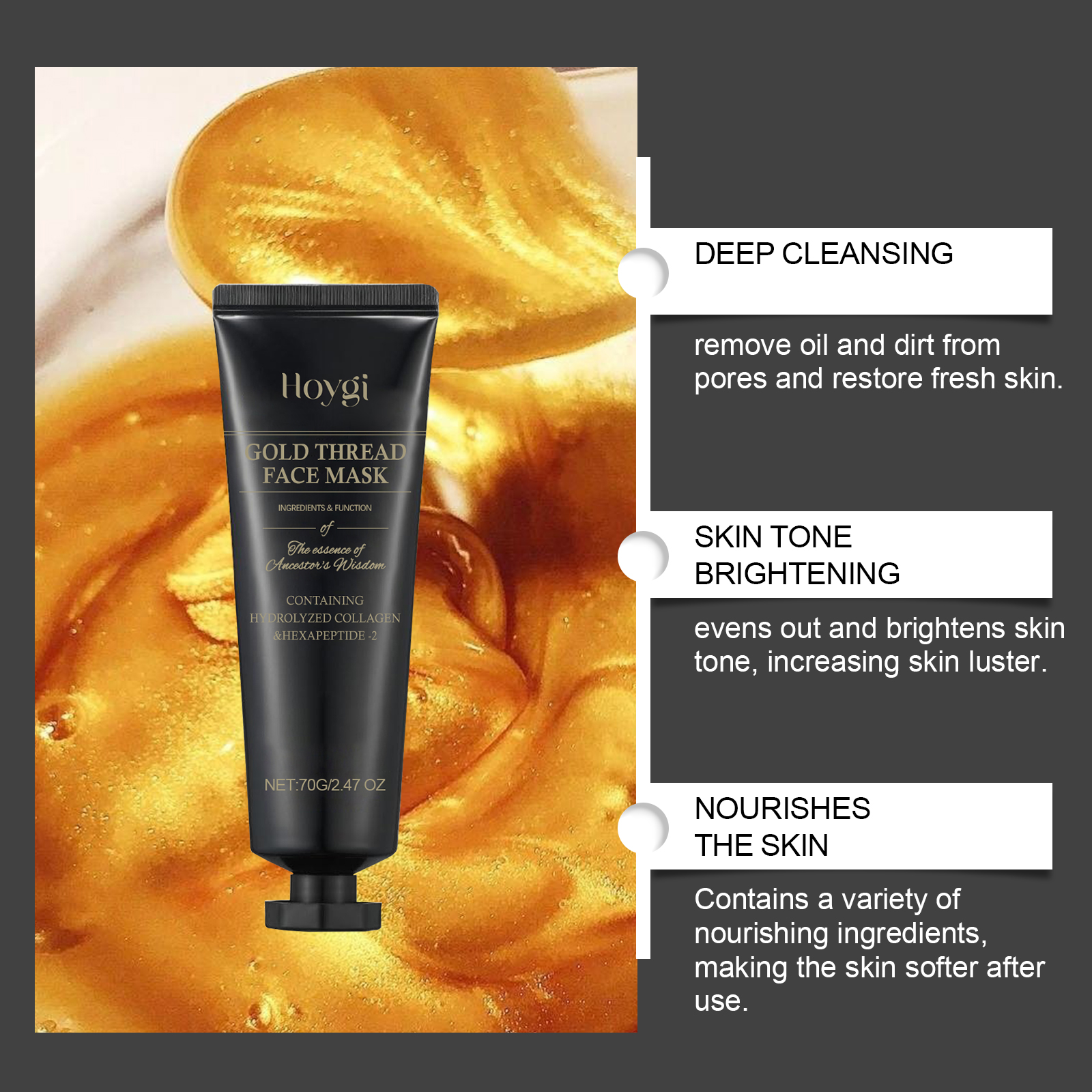 HOYGI 24K Gold Peeling Face Ma - Luxury Skincare For Women ulasan dan harga