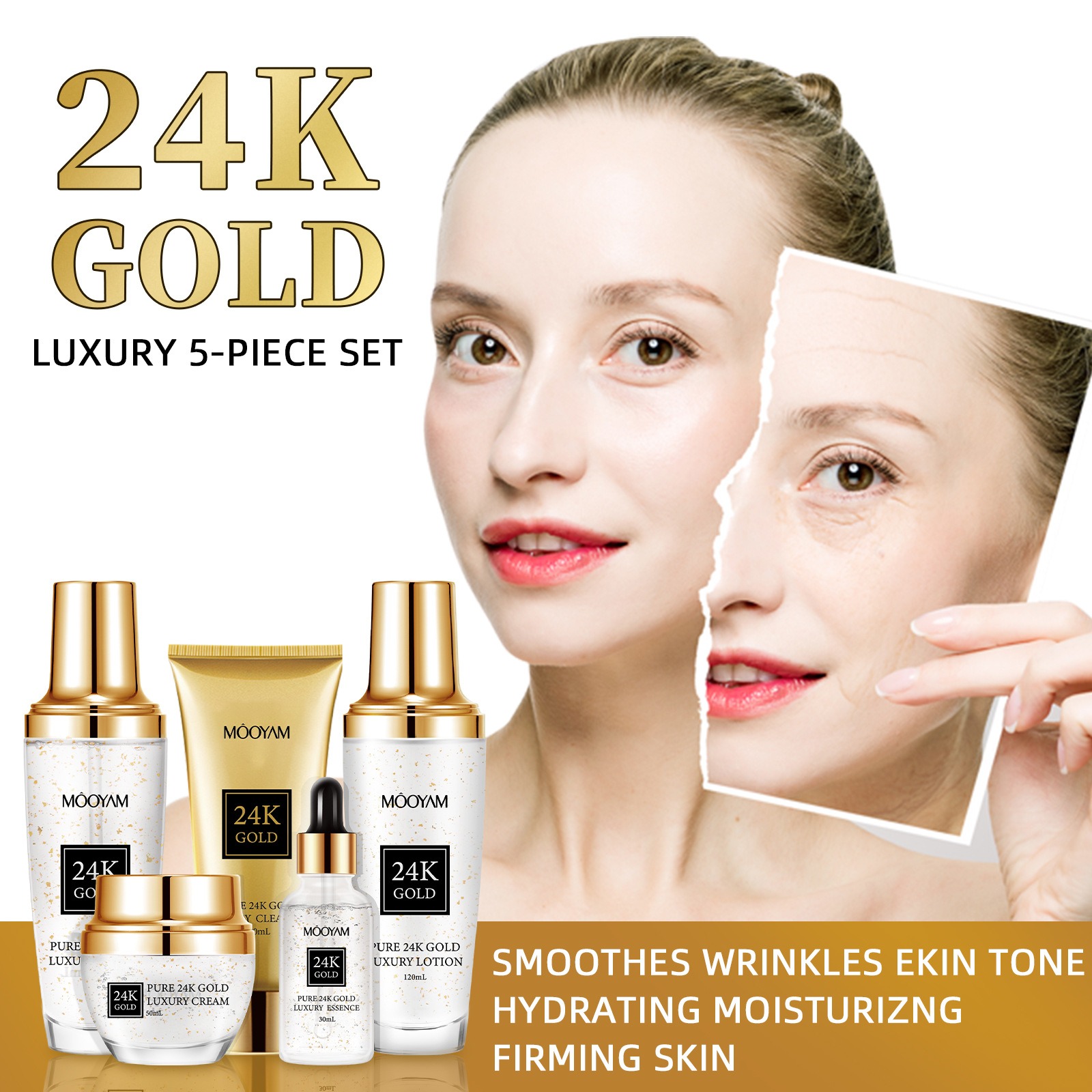 24K Gold LUXURY Moisturizin An - Luxury Skincare Line ulasan dan harga