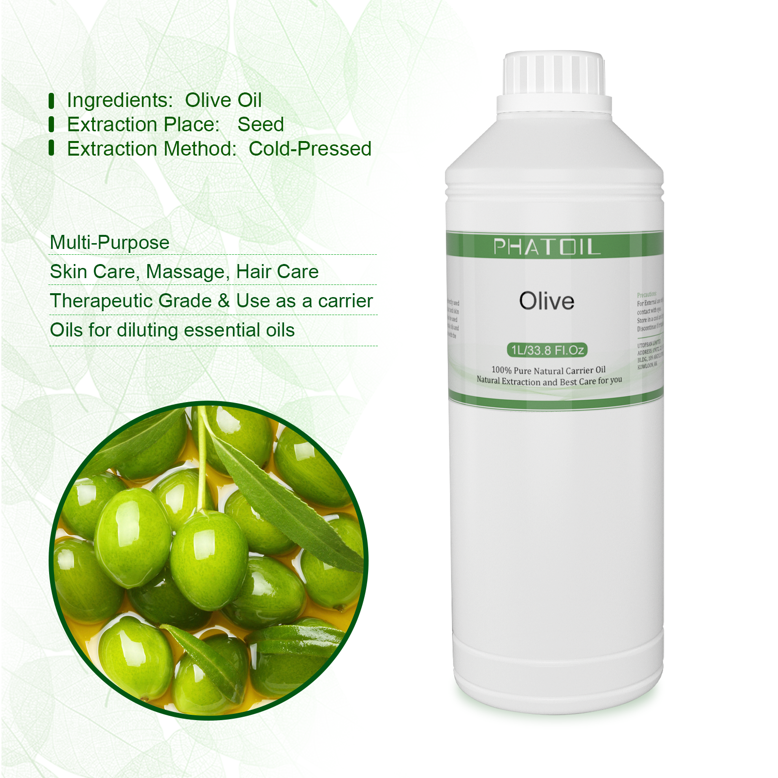 PHATOIL 1000ml Sweet Almond Oi - Cold Pressed Rose Hip ulasan dan harga