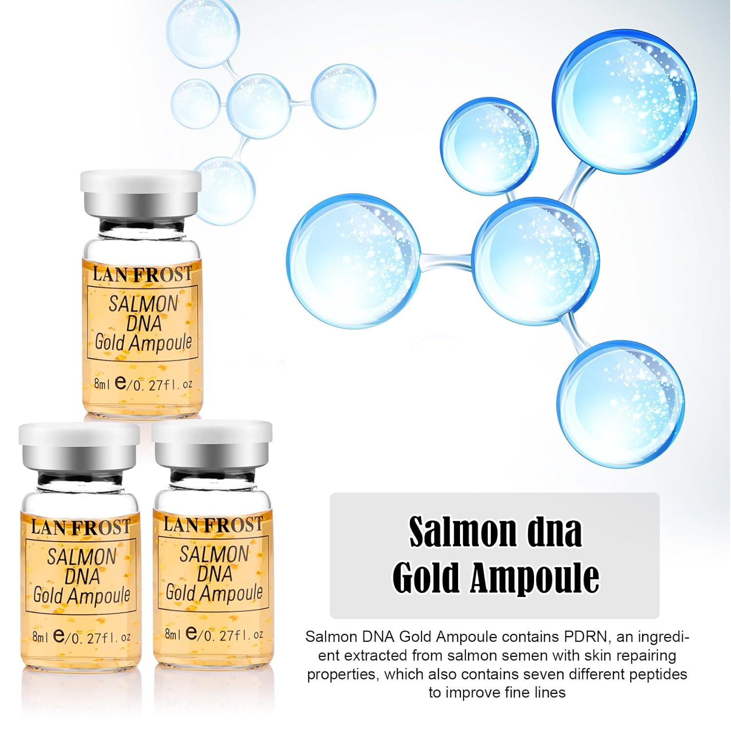 8ml Gold Salmon DNA Ampoule Se - Growth Factor Serum ulasan dan harga